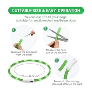 5 piezas LED collar de perro USB recargable luz para perro_2