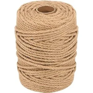 MUKCHAP Cuerda de yute artesanal de 14 pulgada x 328_1