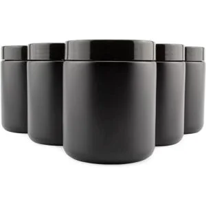 Cornucopia Tarros de vidrio con revestimiento negro de 8_5