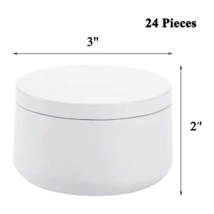 ZENFUN 24 latas de velas con tapas tarros redondos de 6_2