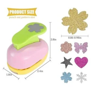 Regilt Juego de 6 perforadoras de papel con 10 papeles de_2