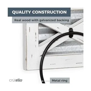 Crutello Toallero de mano rústico para baño con respaldo_5