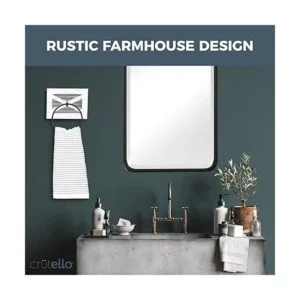 Crutello Toallero de mano rústico para baño con respaldo_3