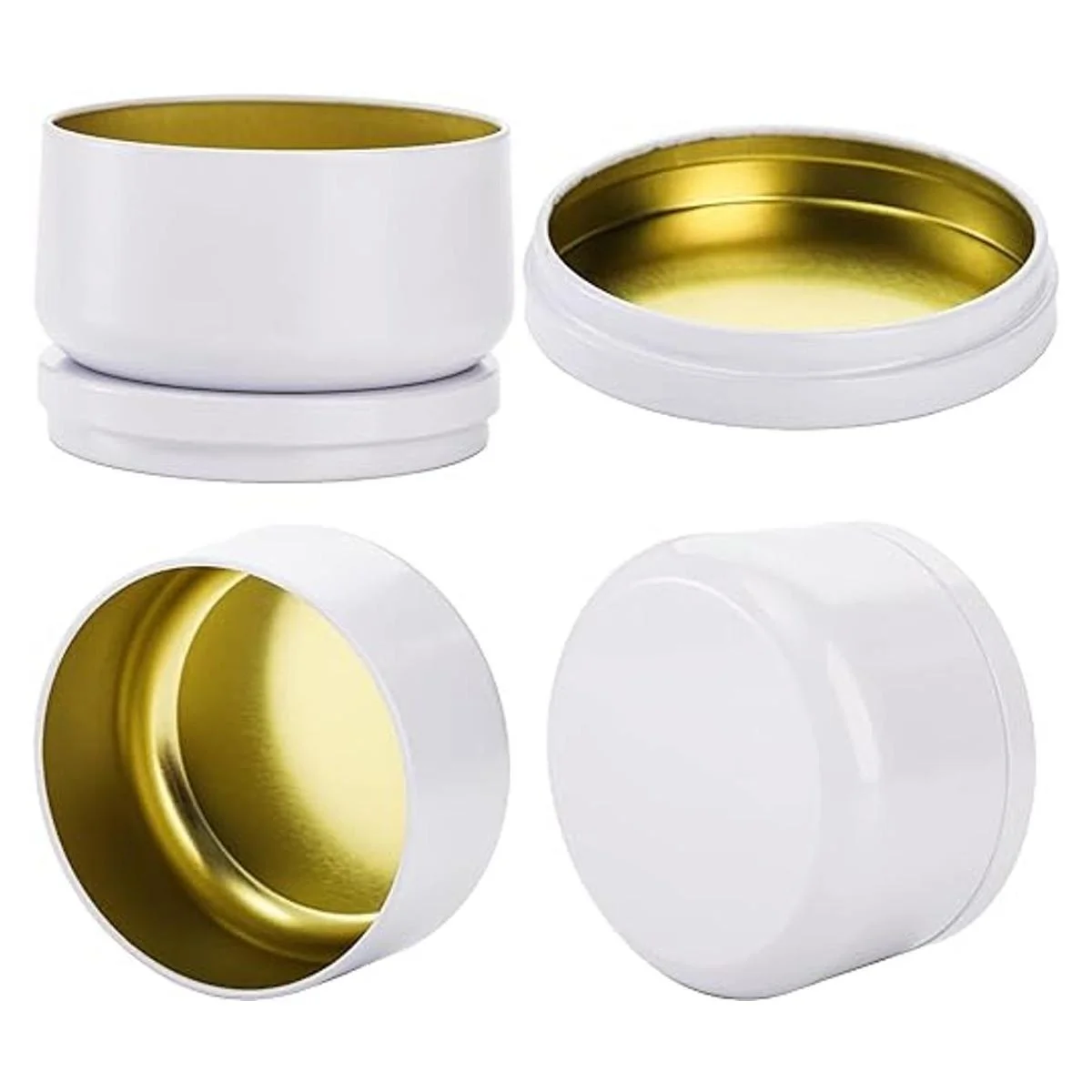 ZENFUN 24 latas de velas con tapas tarros redondos de 6_3