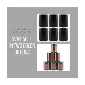 Cornucopia Tarros de vidrio con revestimiento negro de 8_6