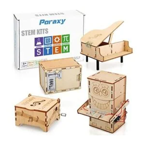 Juego de 4 juegos de STEM kits de construcción de madera_1