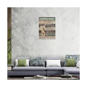 A Hunters Prayer Arte de pared de ciervo con frase en_6
