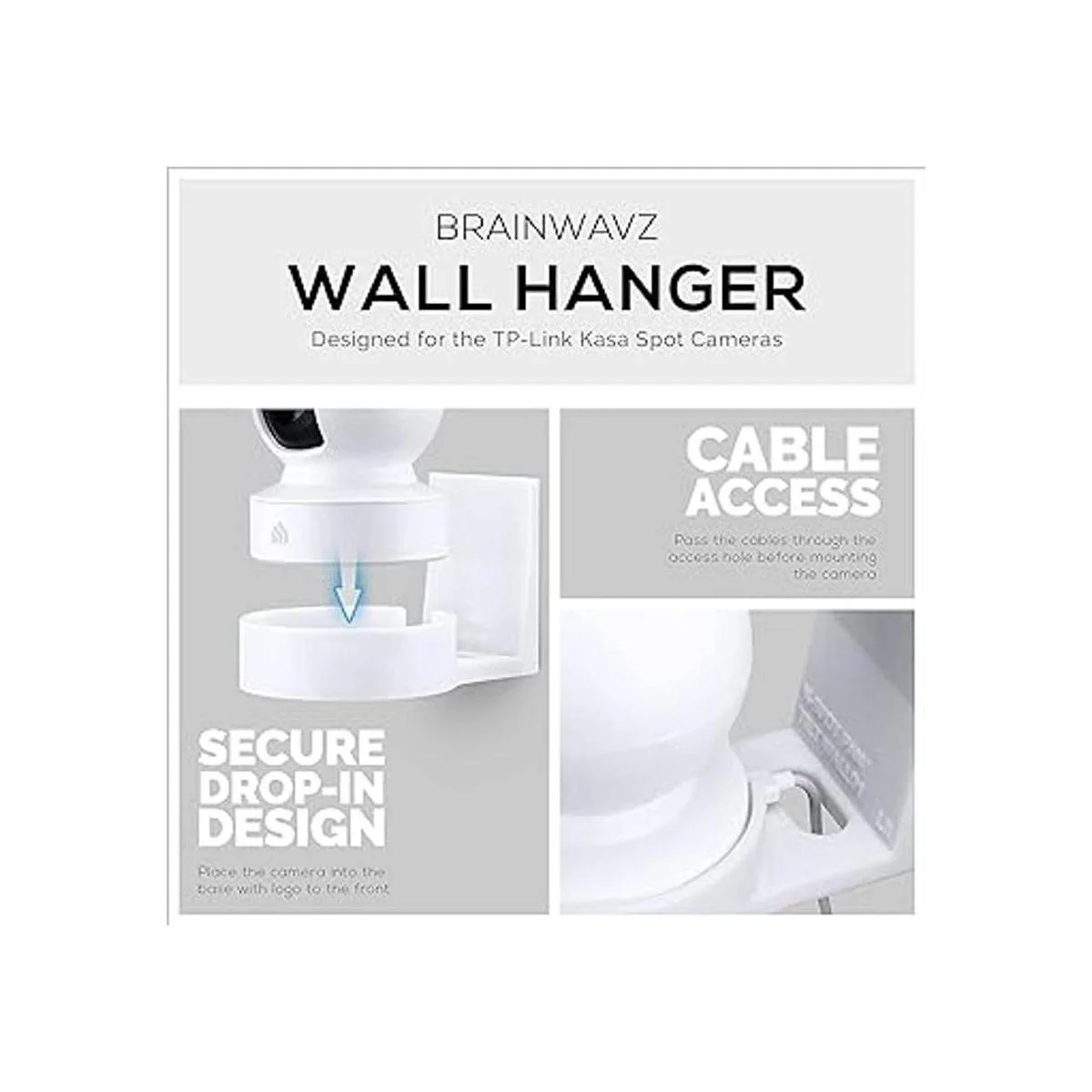 Brainwavz Soporte de pared sin tornillos para cámara de_4