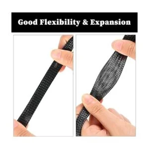 6 rollos de funda de cable trenzada de 16 pies con tubo_3