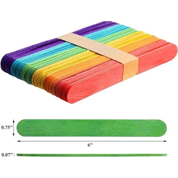 Okllen Paquete de 1000 palos de manualidades de colores_2