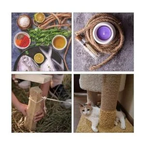 MUKCHAP Cuerda de yute artesanal de 14 pulgada x 328_6