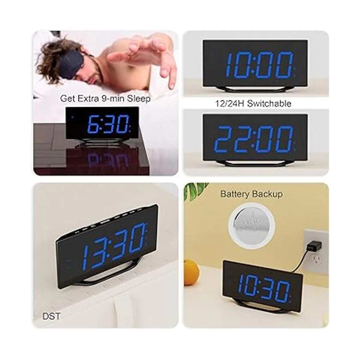 Reloj despertador digital para dormitorio mesita de_6