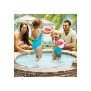 ArtCreativity Pelotas de playa rojas y blancas de 10_5