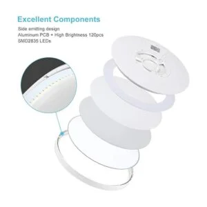 Lámpara de techo LED empotrada luz blanca diurna de 5000_3