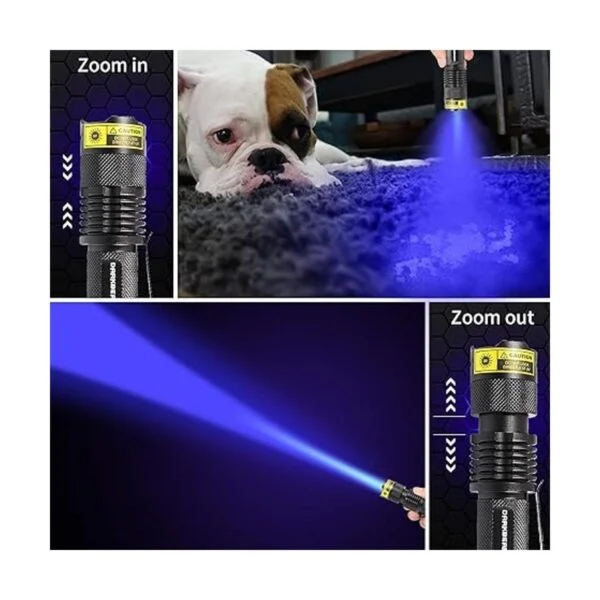 DARKBEAM Linterna de luz UV de 365 nm 2 paquetes de_4