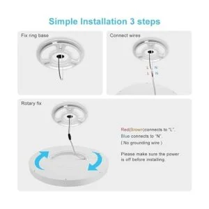 Lámpara de techo LED empotrada luz blanca diurna de 5000_5