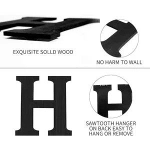 Cartel colgante de madera con letras en inglés HOME_6