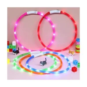 5 piezas LED collar de perro USB recargable luz para perro_6
