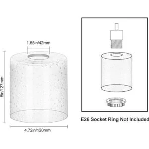 Pantalla de cristal de repuesto para lámpara de cristal de_2