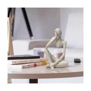 Estatua de resina de piedra arenisca estilo pensador de_4