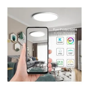 Lámpara de techo LED empotrada luz blanca diurna de 5000_4