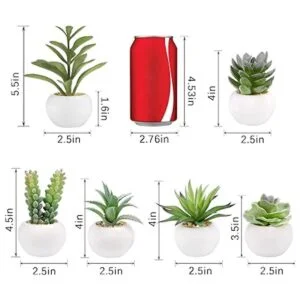 Greentime Juego de 6 plantas suculentas artificiales en_3