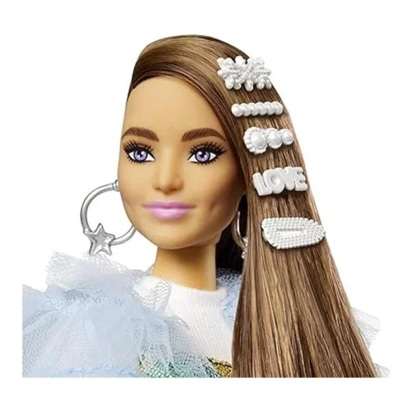 Barbie Muñeca extra 9 en azul con volantes con cocodrilo_3