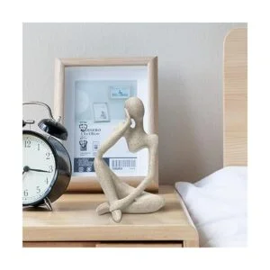 Estatua de resina de piedra arenisca estilo pensador de_5