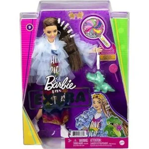 Barbie Muñeca extra 9 en azul con volantes con cocodrilo_6