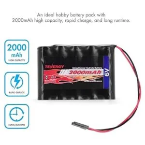 Tenergy Paquete de 2 baterías de receptor NiMH RX con_2