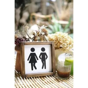 Lavender Inspired Farmhouse Letreros de baño para_5