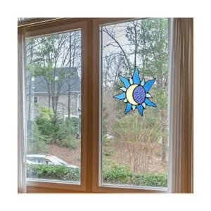 HAOSUM Colgantes de ventana de sol y luna decoración de_3