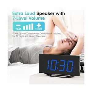 Reloj despertador digital para dormitorio mesita de_4
