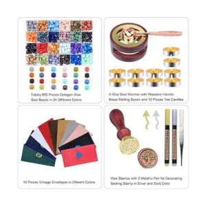 Kit de sello de cera con caja de regalo kit de sellado de_2