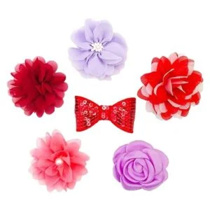 JpGdn 20 piezas pequeño collar de perro flor con diamantes_2