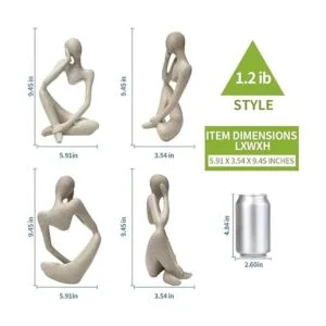 Estatua de resina de piedra arenisca estilo pensador de_6