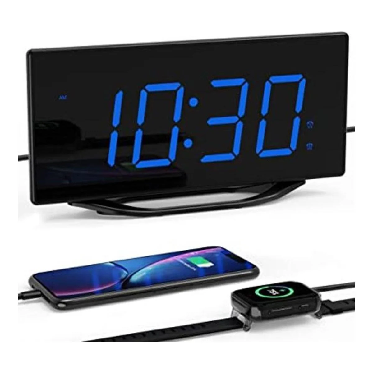 Reloj despertador digital para dormitorio mesita de_1