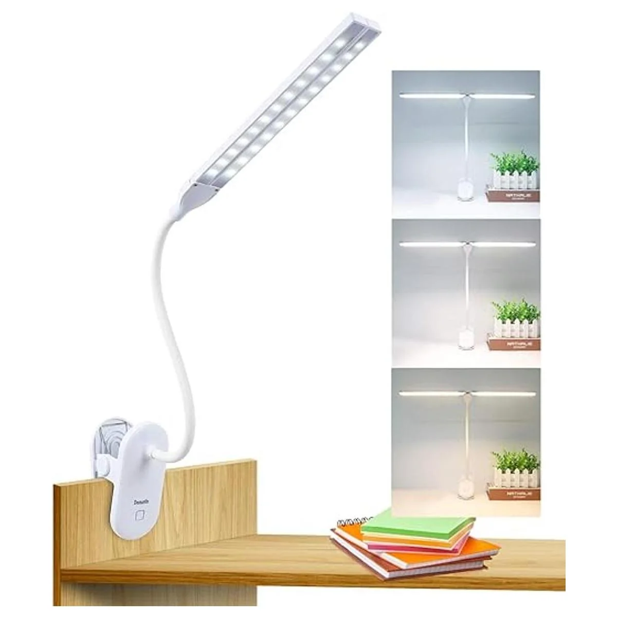 Deaunbr Luz de lectura LED con clip lámpara de_1