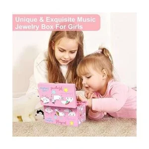 efubaby Joyero musical para niñas con diseño de unicornio_6
