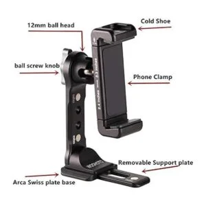 Soporte de trípode para teléfono de metal con zapata fría_3