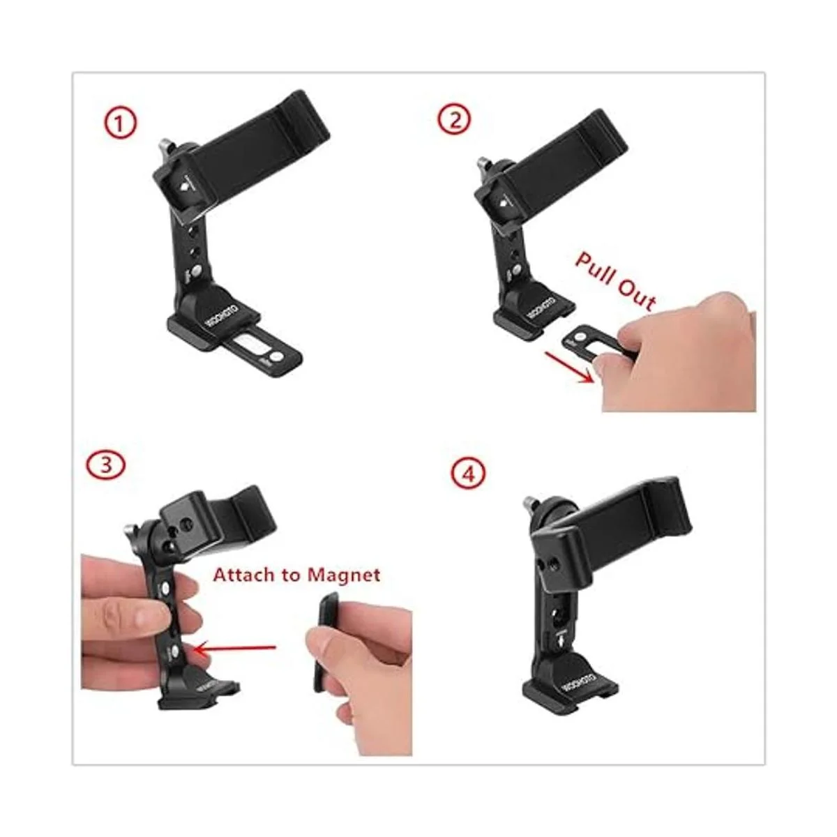 Soporte de trípode para teléfono de metal con zapata fría_4
