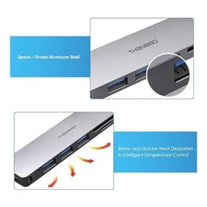 Adaptador multipuerto USB C Hub Dongle de aluminio_6