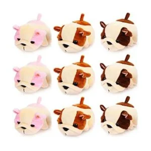 9 piezas de animales de peluche para cachorros pequeños de_1