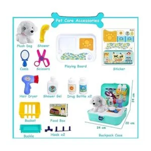TEUVO Juego de cuidado de mascotas kit médico para niños_3