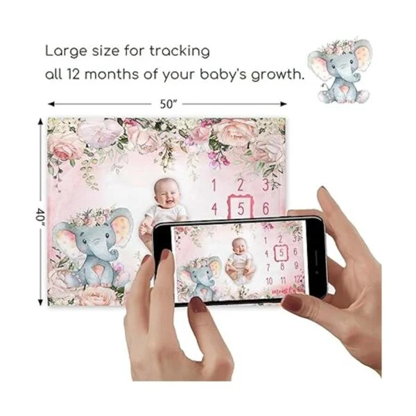 Popfavors Yuzioey Manta mensual para bebé niña diseño de_3