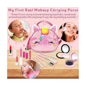 Hollyhi Kit de maquillaje de 25 piezas para niñas juego_2