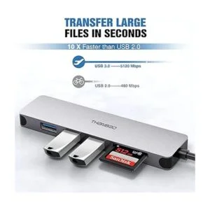 Adaptador multipuerto USB C Hub Dongle de aluminio_4