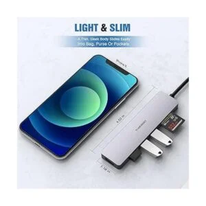 Adaptador multipuerto USB C Hub Dongle de aluminio_5