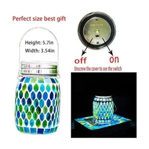 Faroles solares de mosaico luces colgantes para_5