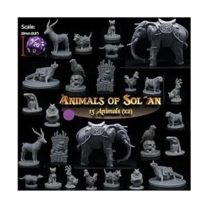 26 minis de animales para miniaturas DND de 1.102 in sin_2
